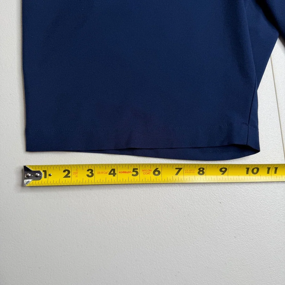 Adidas Mens Navy Blue Golf Shorts Size 32 Stretch Performance Flat Front Sport